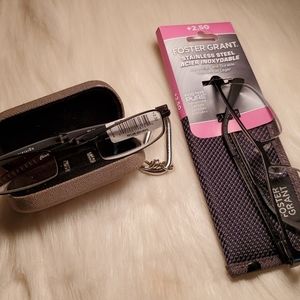 Two pair 2.50 reading glasses.  NWT